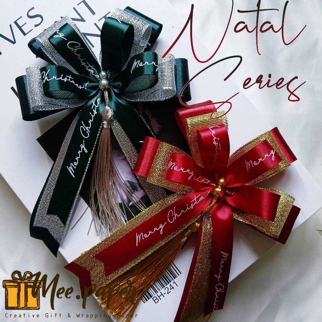 

Pita Jadi Natal, Pita Hampers Natal, Pita Parcel Natal, Pita Kado, Pita Satin Tassel - Merry Christmas Season