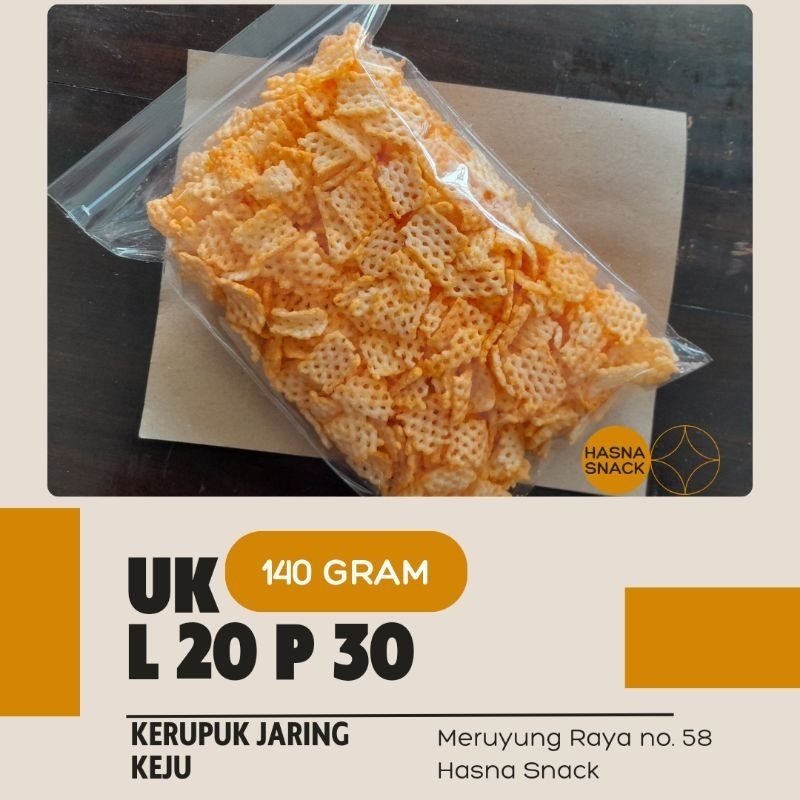 

[Hasna Snack] Snack Taro Net Chiki/Kerupuk Jaring/Snack Taro Rasa Keju/Snack Kiloan 140 Gram