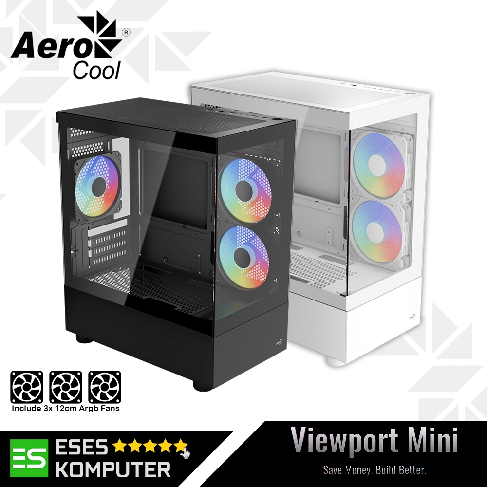 Case Aerocool Viewport Mini Black / White M-Atx Case