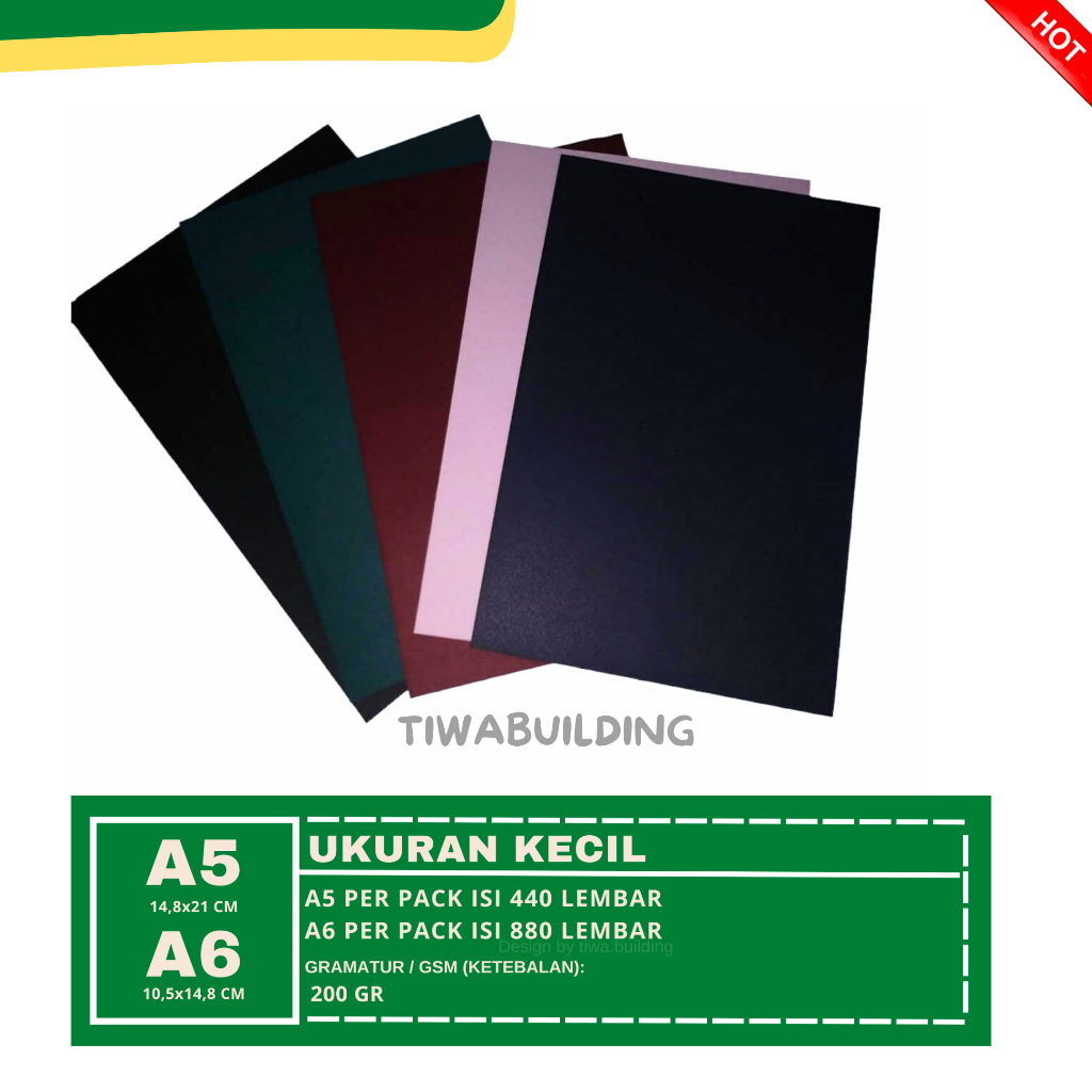 KERTAS SEMBOJA/FANCY PAPER A5 & A6 PERPACK ISI 440&880 LEMBAR