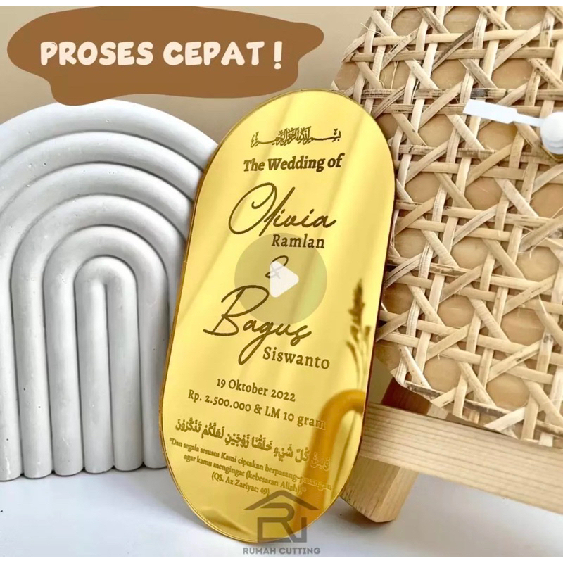 Mahar Akrilik Gold Grafir