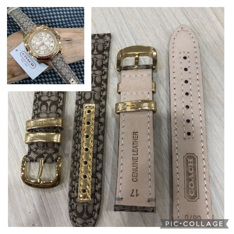 Strap / Tali Kulit Jam Tangan Coach Ukuran 17