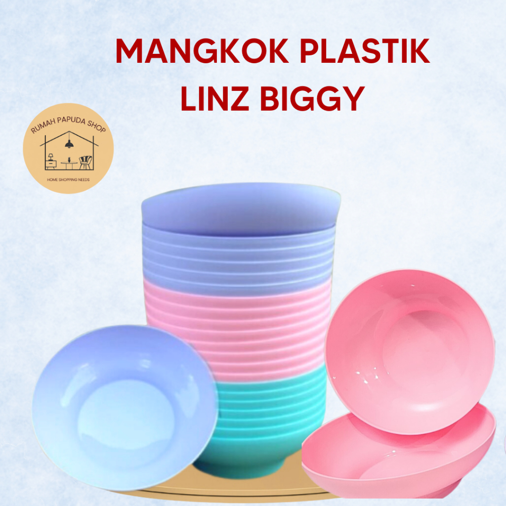 Mangkuk Bowl/ Mangkok Plastik Linz Biggy Tempat Makan Wadah Makan