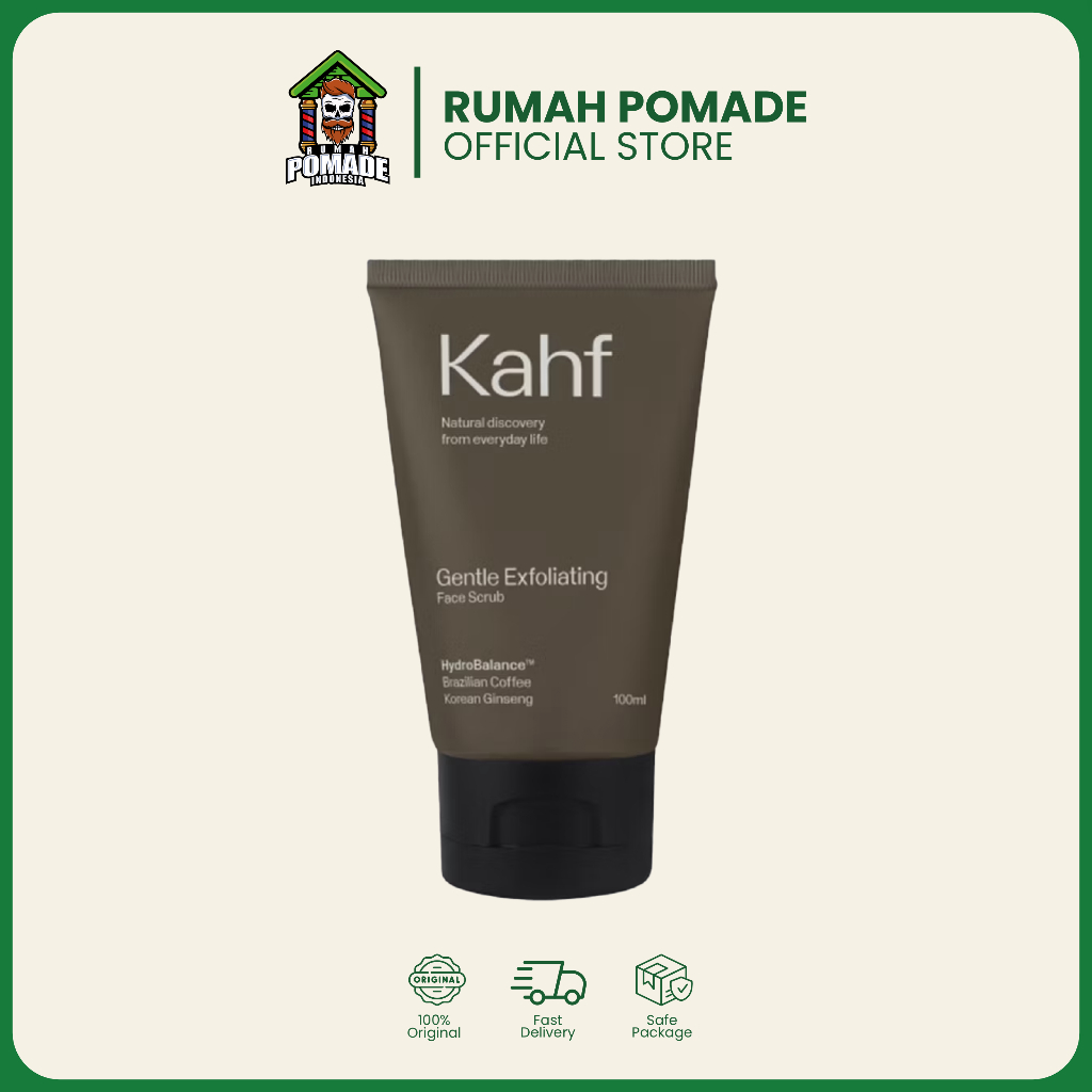 KAHF Gentle Exfoliating Face Scrub 100 ml - Sabun Muka Pria Kahf Coklat Lawan Noda Hitam  & Kulit Ku