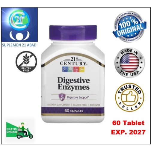 21st Century Digestive Enzyms/Enzim penyehatan  sistem pencernaan 60 kapsul