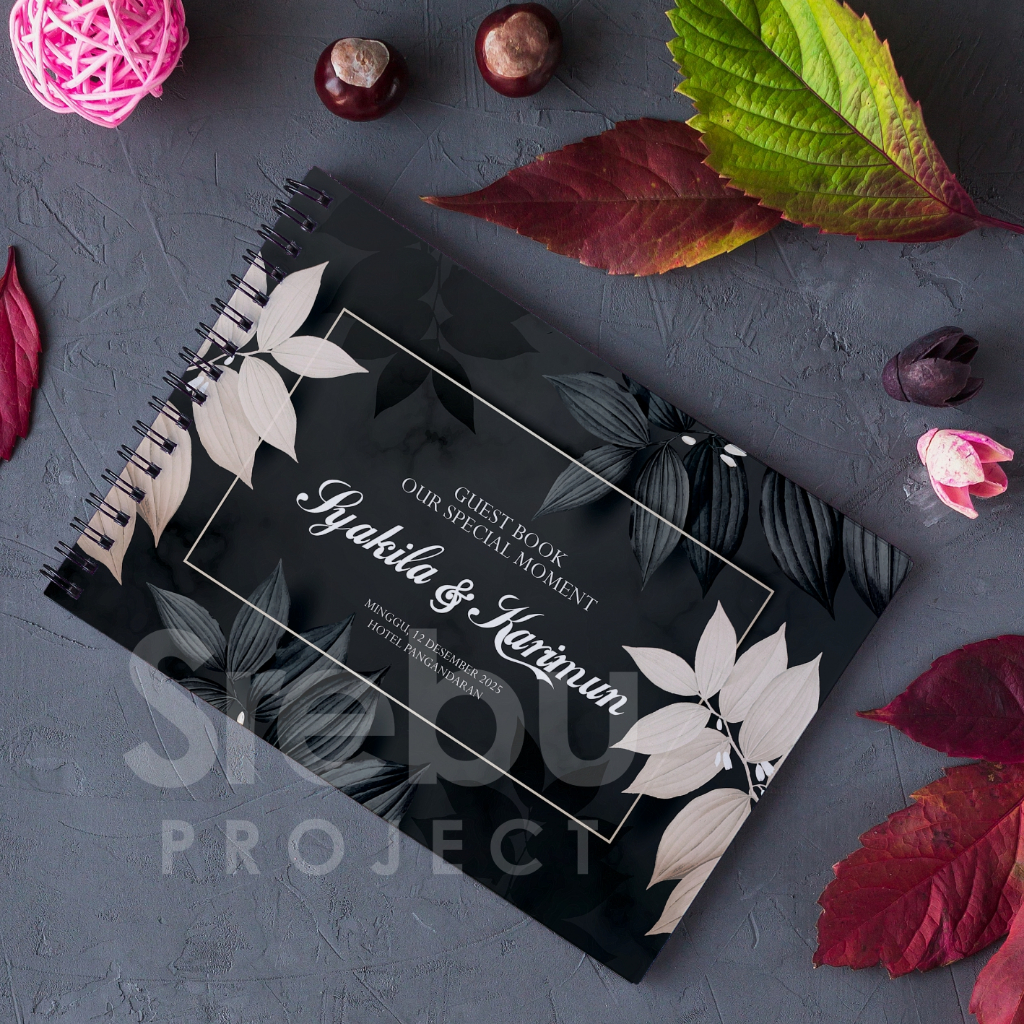 

(SR047) Buku Tamu Pernikahan Hardcover dan Softcover murah / Guest Book Isi 320 Tamu