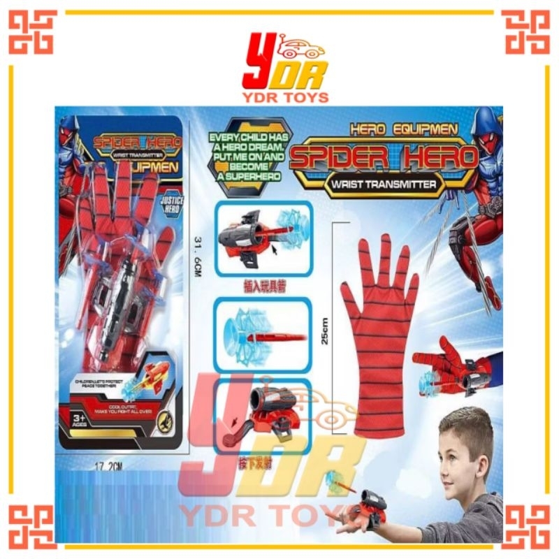 MAINAN ANAK SARUNG TANGAN SPIDERMAN / MAINAN TEMBAK PISTOL SPIDERMAN PROMO TERMURAH COD