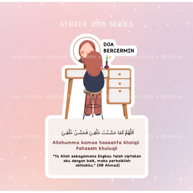 

[MY] Sticker DOA by latifanie | Doa Bercermin Berpakaian Naik Kendaraan Keluar Rumah Masuk Keluar Toilet Menabung