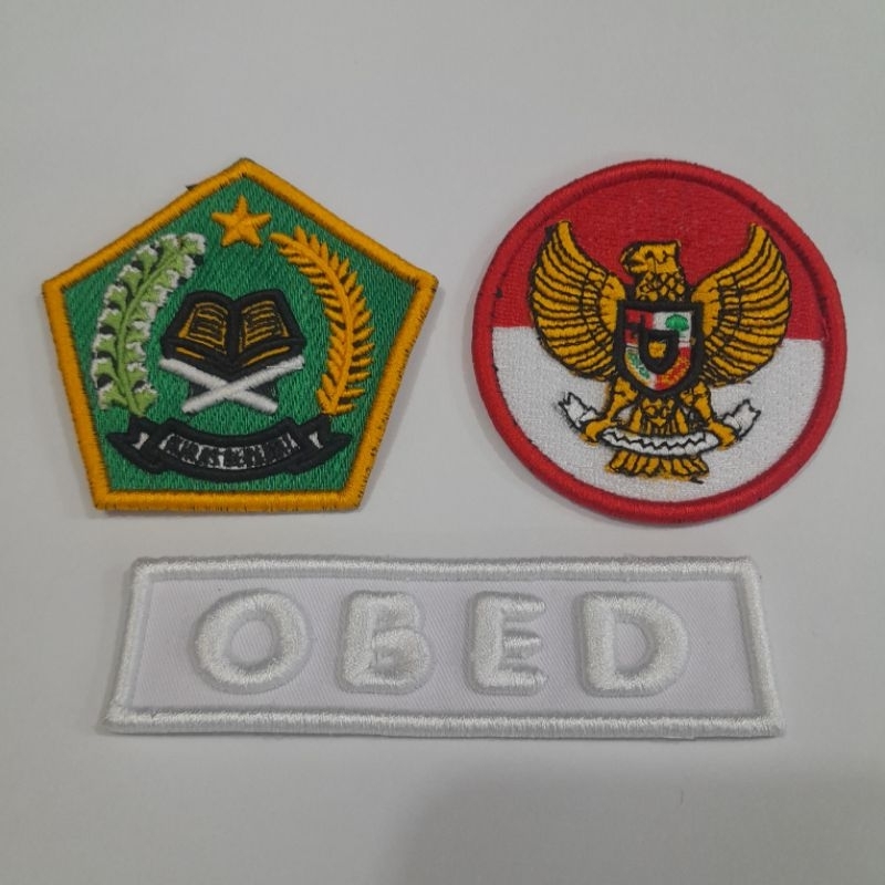 BORDIR KEMENAG TIMBUL GARUDA MP TIMBUL NAMA KEMENTERIAN AGAMA BORDIR BET BADGE BORDIR KOMPUTER