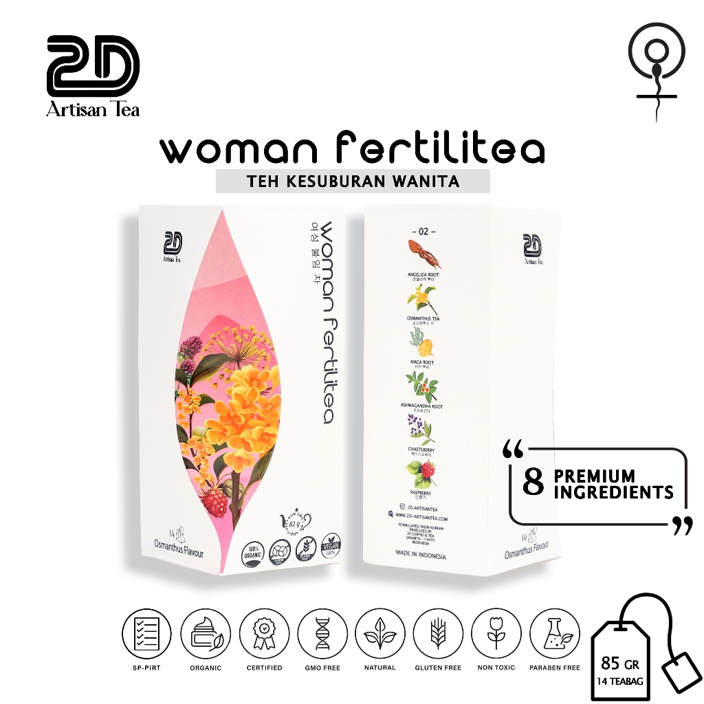 

Woman Fertilitea: Herbal Alami 14 Hari | RED CLOVER | RASPBERRY | CHASTEBERRY | OSMANTHUS | PROMIL