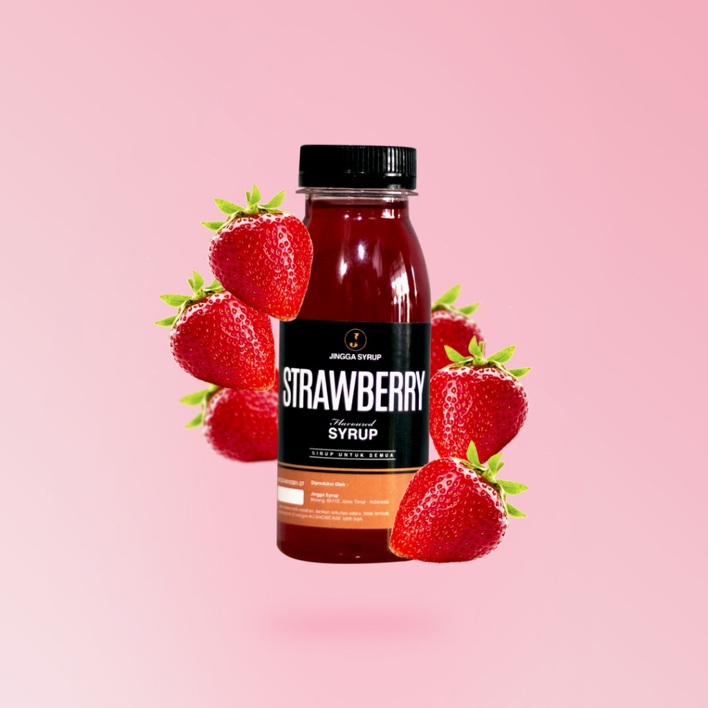 

JINGGA Strawberry Syrup 100ml - Sirup Flavor Strawberry Untuk Coffee Mocktail Cocktail Tea