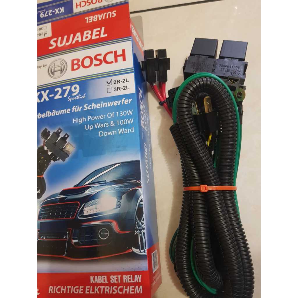 Kabel Set Relay BOSCH 2 Relay 2 lampu BOSCH