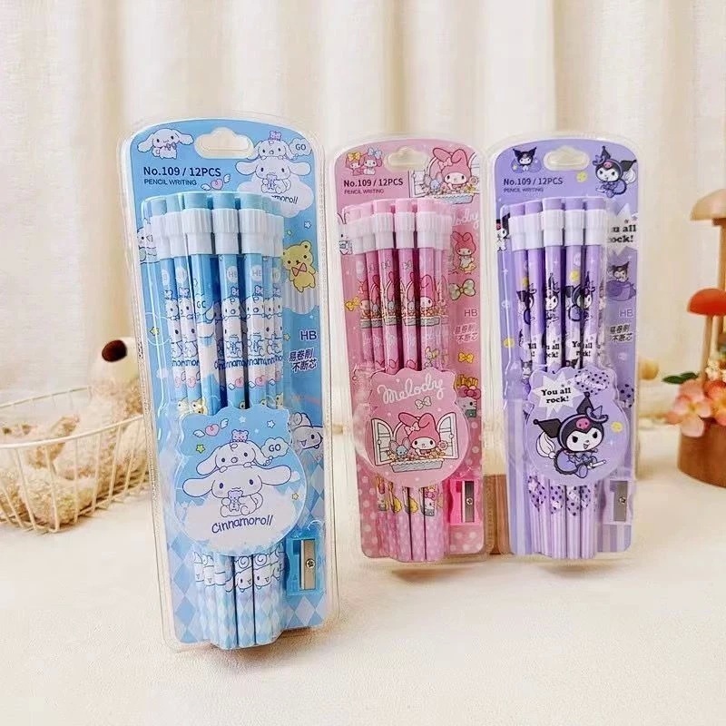 

Set Alat Tulis Sekolah Anak 10 in 1 / Pensil Rautan Motif Sanrio Lucu Suvenir Kado