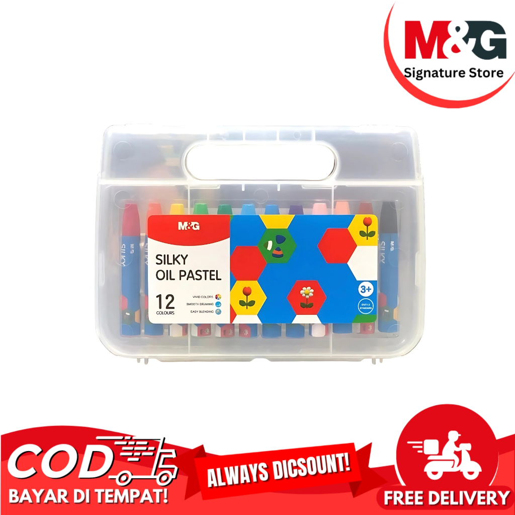 

Krayon Silky Oil Pastel M&G 12 Colours #AGM900J8 Krayon Minyak Sekolah 12 Warna