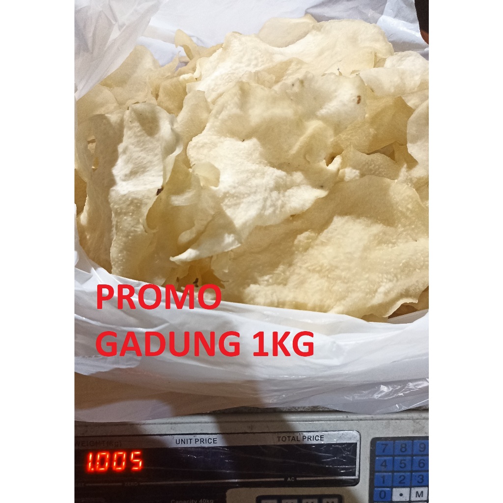 

Krupuk Gadung Mentah BESAR 1kg Gurih Aman Asin sudah Packing Kardus