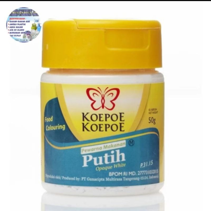 

Koepoe Koepoe Pewarna makanan putih