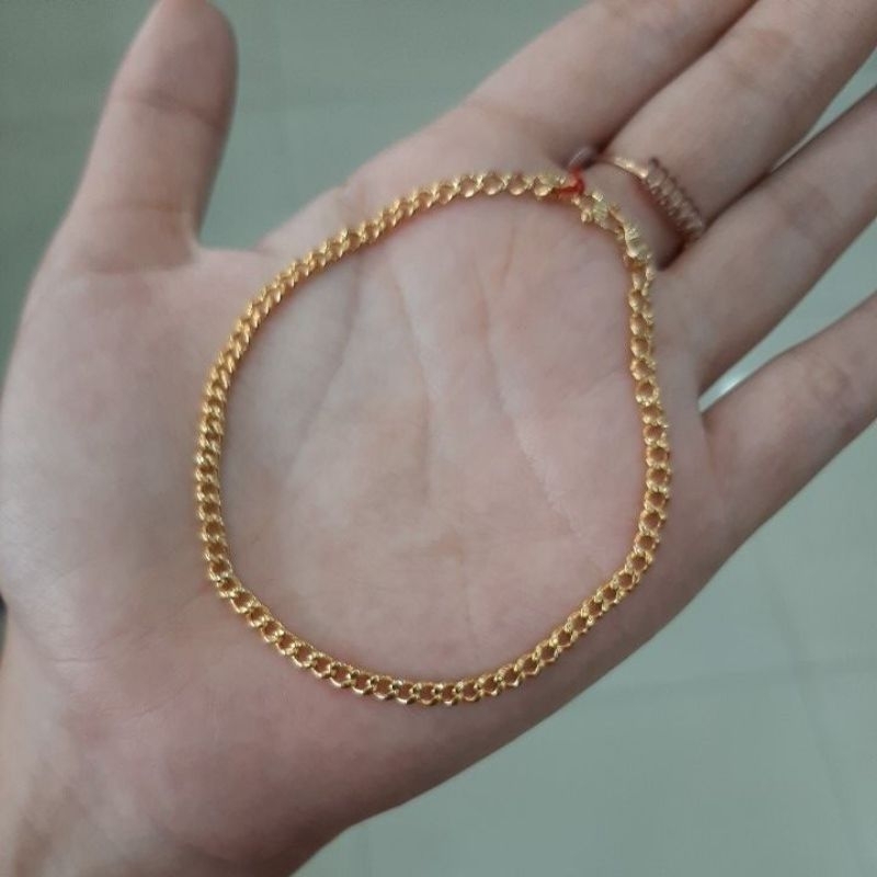 gelang rantai holo emas asli  kadar 400