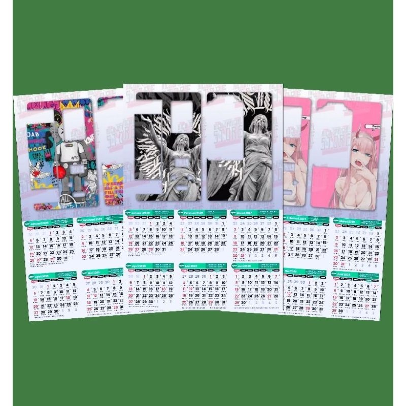 

kalender dindingB80 tahun 2025 garskin inner bisa custom gambar