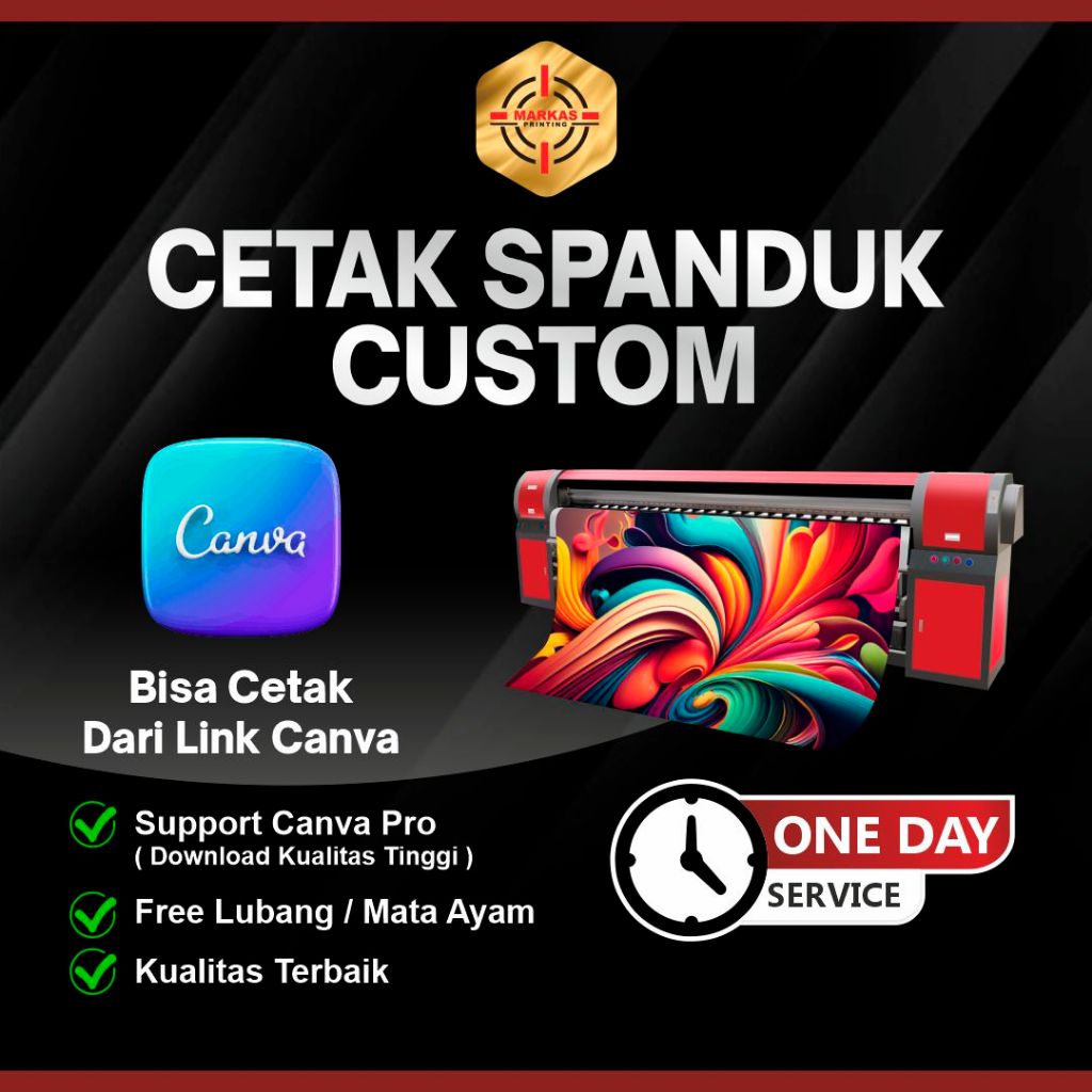 Print Spanduk Banner dari Link Canva | Support Canva Pro