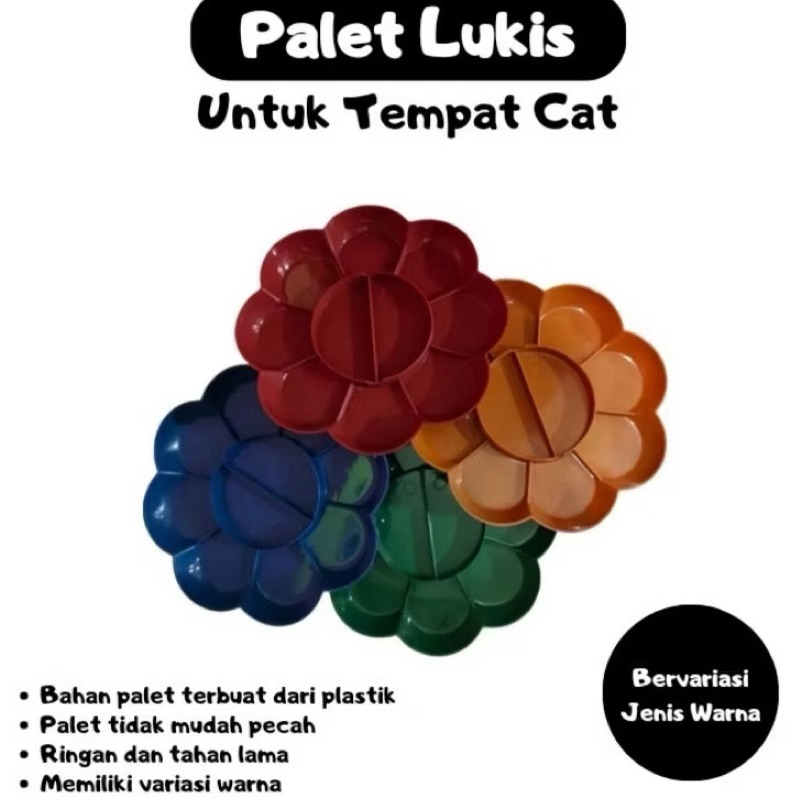 

Palet Lukis Plastik Murah / Tempat Piring Cat Air (1 pcs)