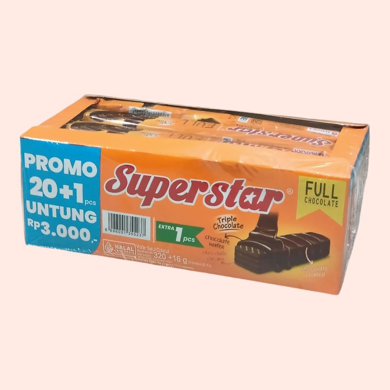 

SUPERSTAR Triple Chocolate Wafer Bersalut [20 pcs/Box]