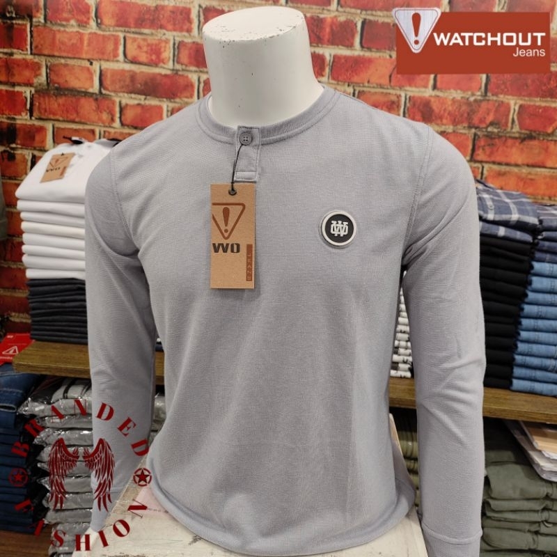 WATCHOUT JEANS BIPSP KAOS LENGAN PANJANG JK200250023 GREY