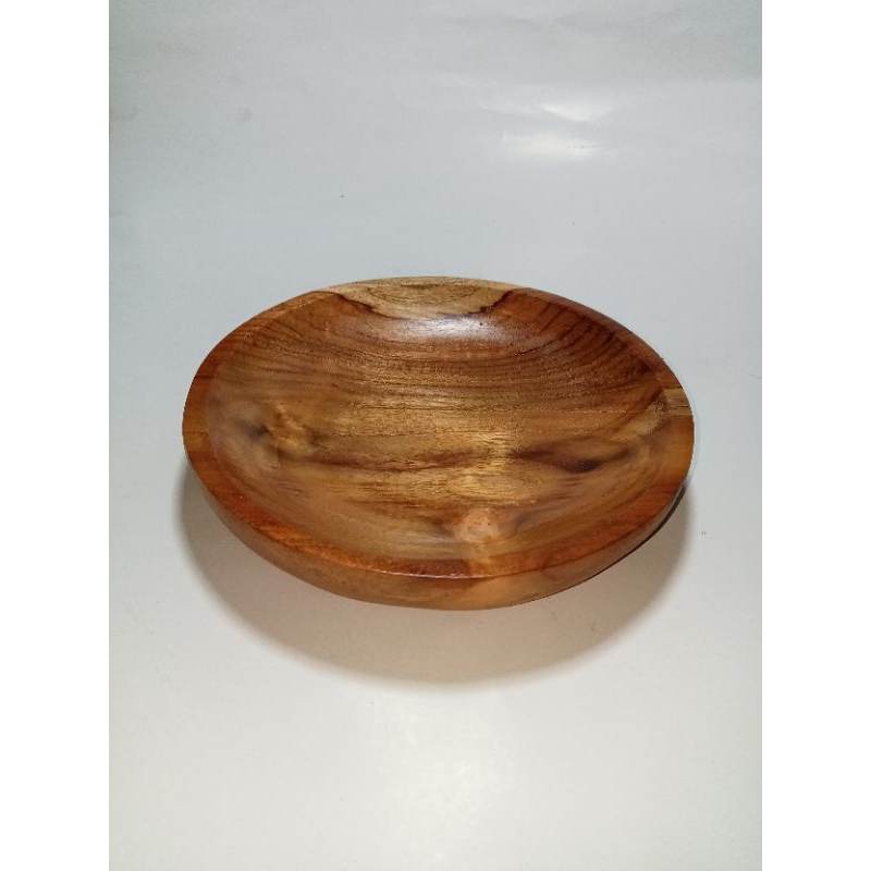 piring bulat 15cm kayu jati