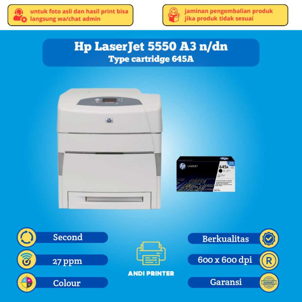 PRINTER HP LASERJET COLOUR 5550 A3