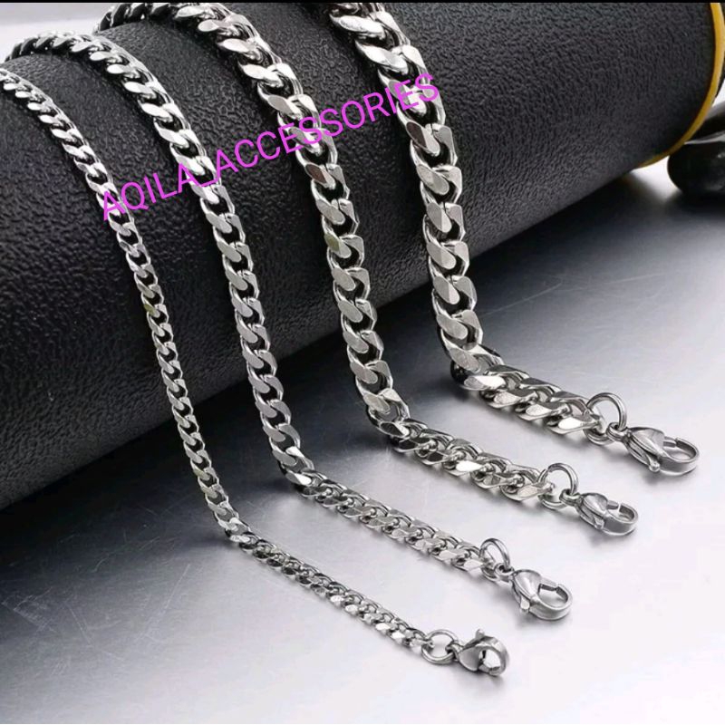 GELANG PRIA WANITA BAHAN TITANIUM ASLI MODEL RANTAI JARANG