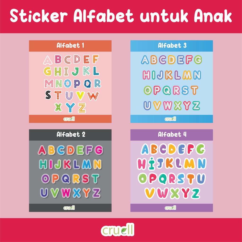 

Sticker Huruf Alfabet 26 pcs untuk anak