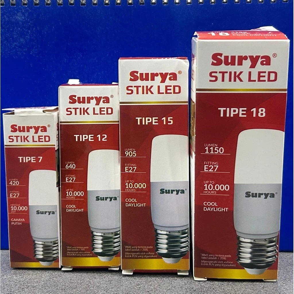 Lampu LED Stik 3w/ 7w/ 12w/ 15w Surya STIK LED E27