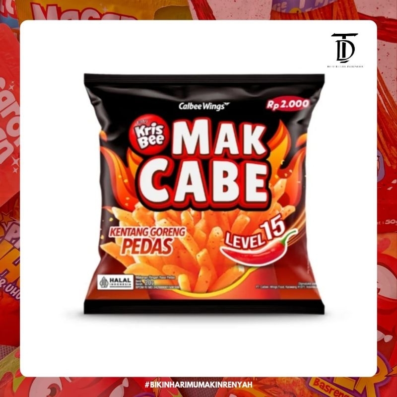 

MAK CABE KENTANG GORENG PEDAS 20 gr (1 Renteng isi 10 Pcs)