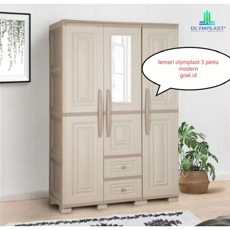 LEMARI 3 PINTU / OLYMPLAST 3 PINTU / OLYMPLAST 3 PINTU MODERN / LEMARI 3 PINTU GANTUNG PLASTIK MURAH