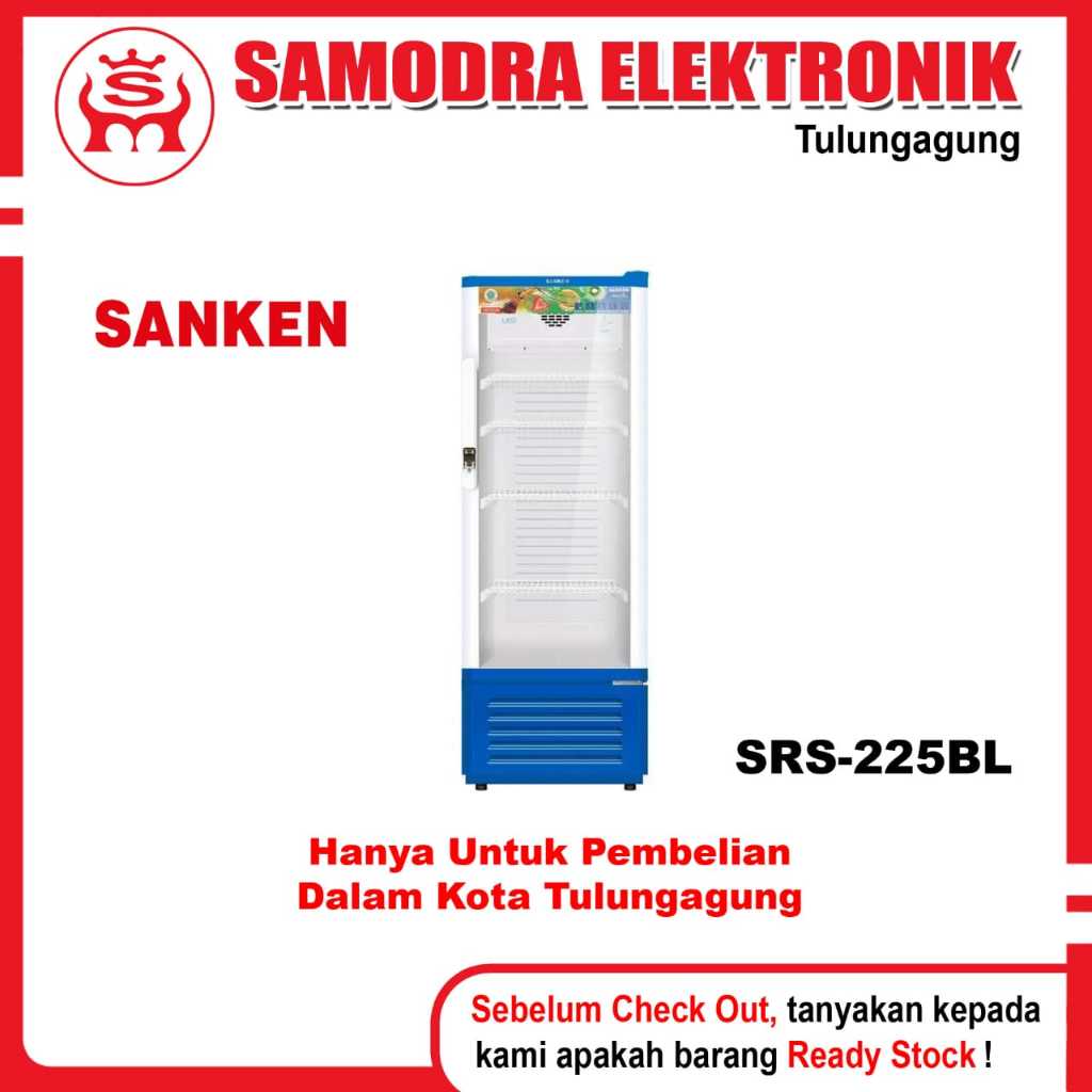 Showcase SANKEN SRS-225-BL | Lemari Pendingin Minuman 220 Liter Sanken