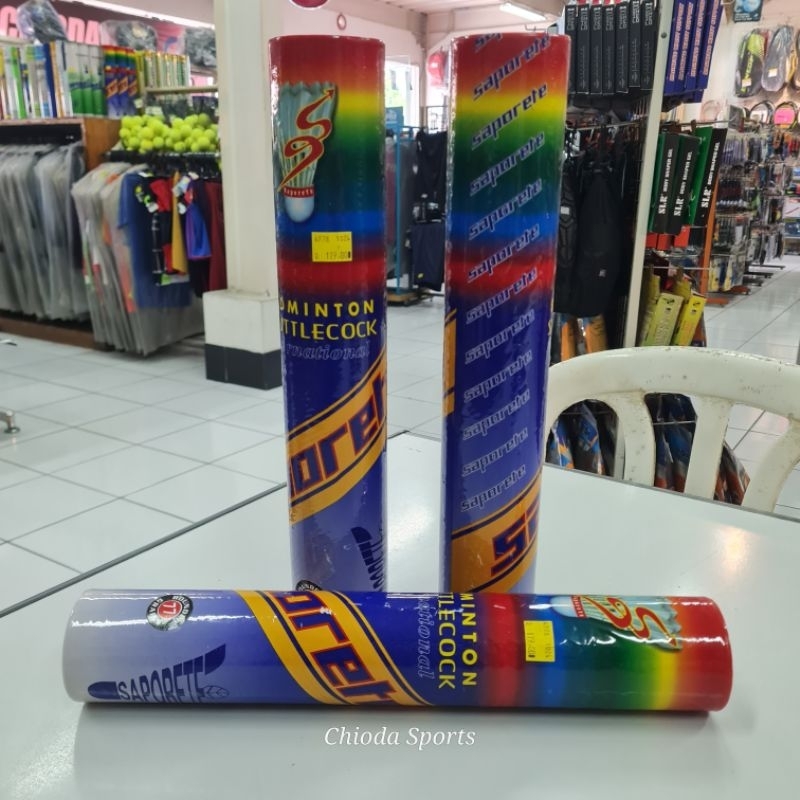 Shuttlecock Shuttle Cock Kok Badminton Bulutangkis Saporete Pelangi Bulat Rounded Kedot