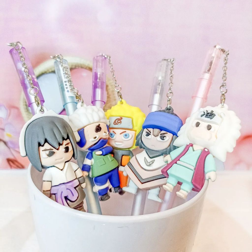

Gel Pen Pulpen Bolpoin Boxy Anime Naruto Sasuke Kakashi Jiraya