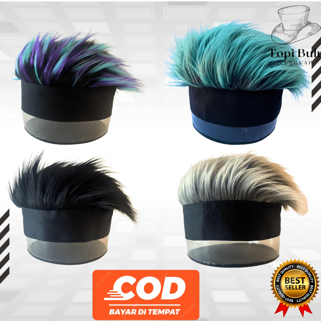 wig terjamin premium topi wig / topi rambut palsu pria