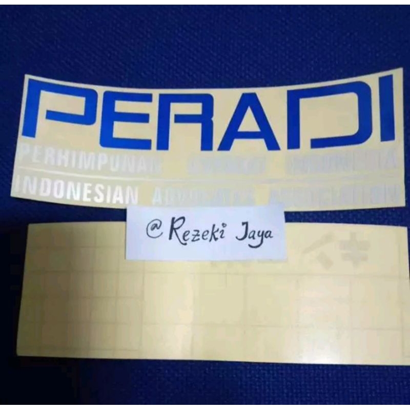

Stiker Sticker Cutting Stiker PERADI 8X2 cm SATUAN PREMIUMQ