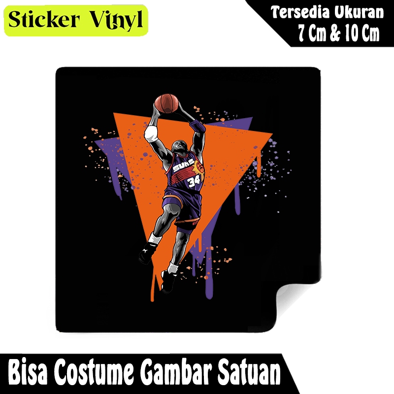 

Radit667 Stiker Sticker Pemain Basket NBA Charles Wade Barkley Bahan Vynil Awet Dan Tahan Air