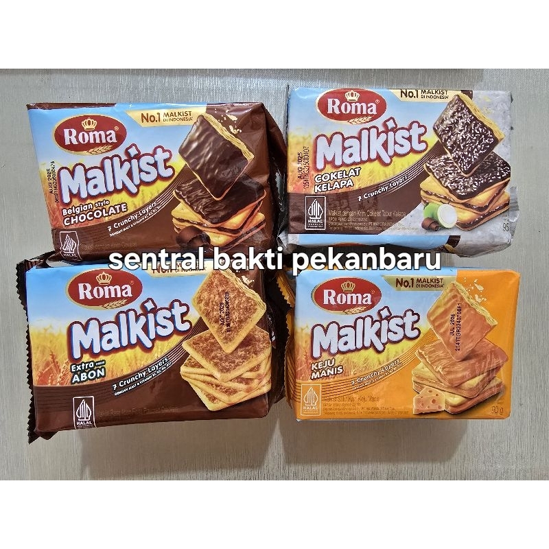 

ROMA MALKIST CHOCOLATE I ABON I KEJU MANIS I COKELAT KELAPA - 90-105GRAM