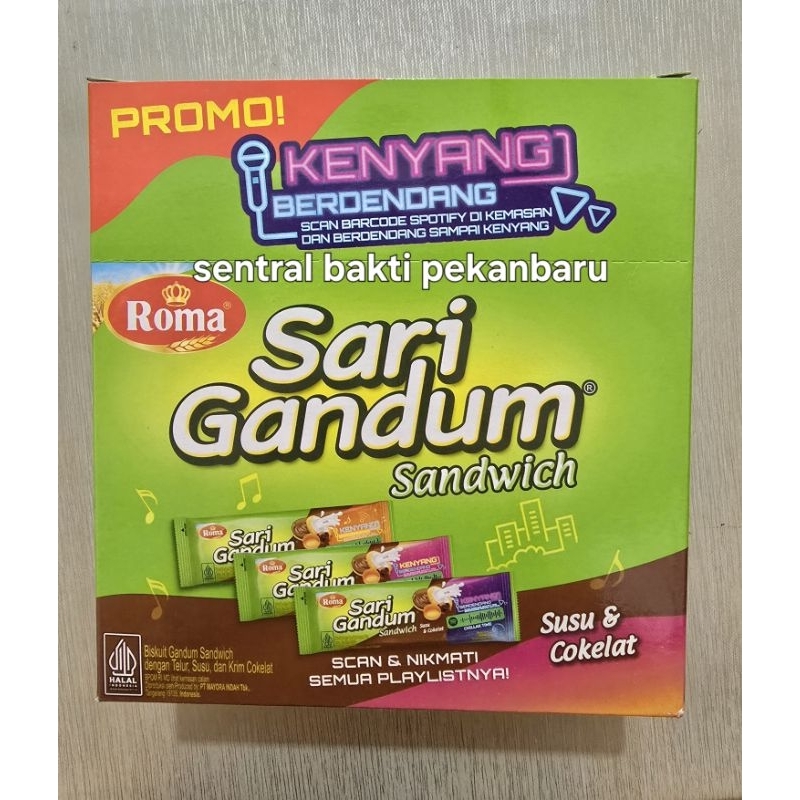 

ROMA SARI GANDUM SANDWICH SUSU & COKELAT ISI 12X27GR