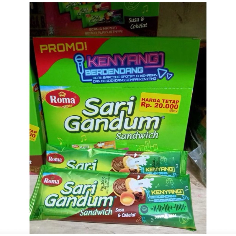 

Roma Sari Gandum isi 12 sachet