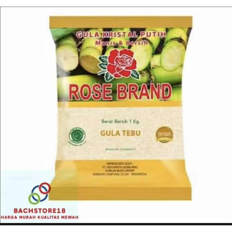 

gula kemasan rose brand 1kg tersedia 2 varian hijau / kuning gula tebu asli