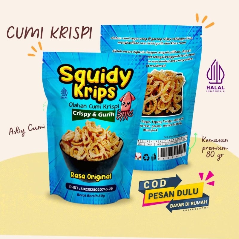 

Cumi Krispi Squidy Krips Snack Seafood Asli pantura