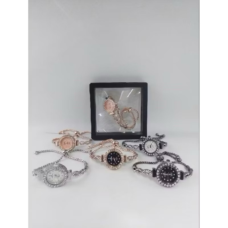 JAM TANGAN WANITA TALI SERUT + BOX ORIGINAL MIRETE TERMURAH BISA COD