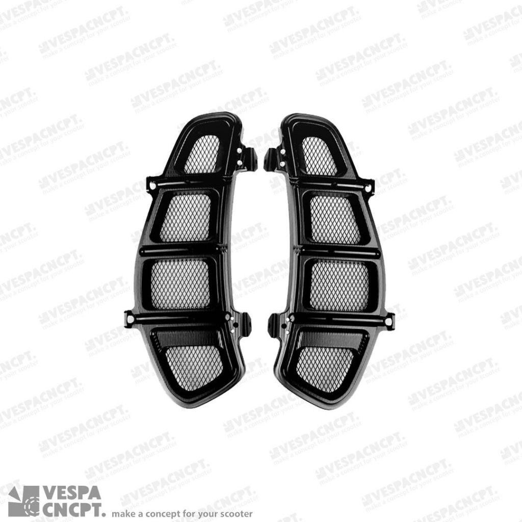 Grill Glove Box Air Inlet Cnc Black Vespa Gts Gtv Gtl 3v Iget