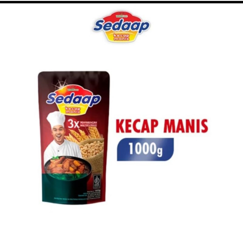 

kecap sedap manis pouch 1000g