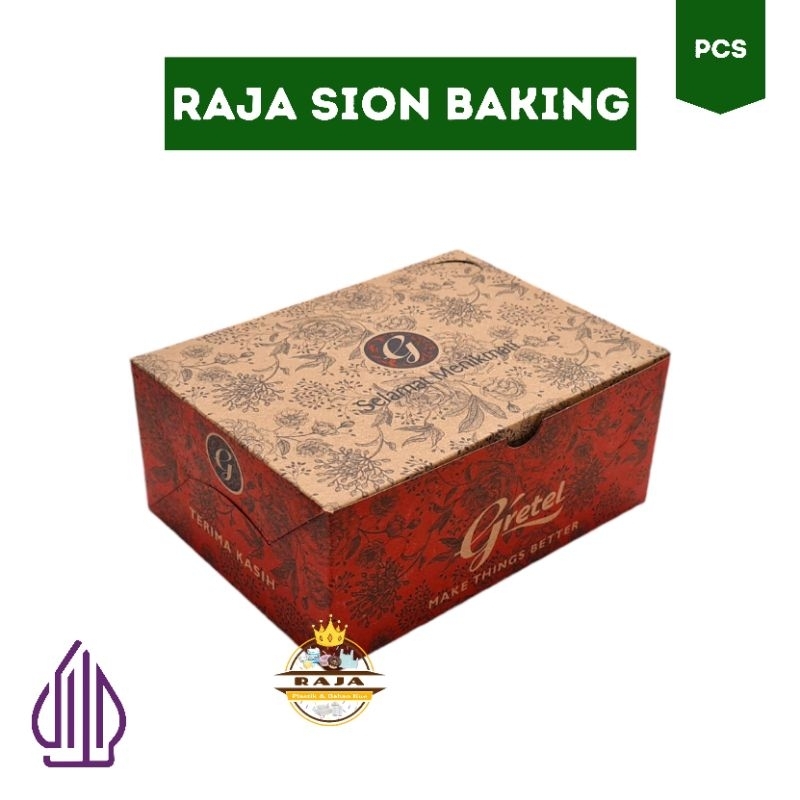 

Kotak Kue / Snack Box GS Gretel Brown 12x12, 12x16