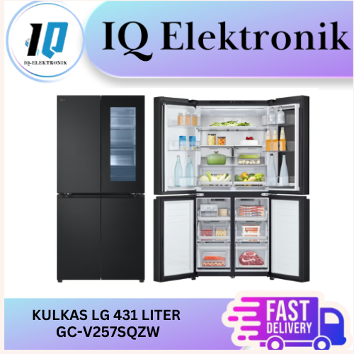 LG GC-V257SQZW KULKAS SIDE BY SIDE 655 LITER INSTAVIEW DOOR IN DOOR
