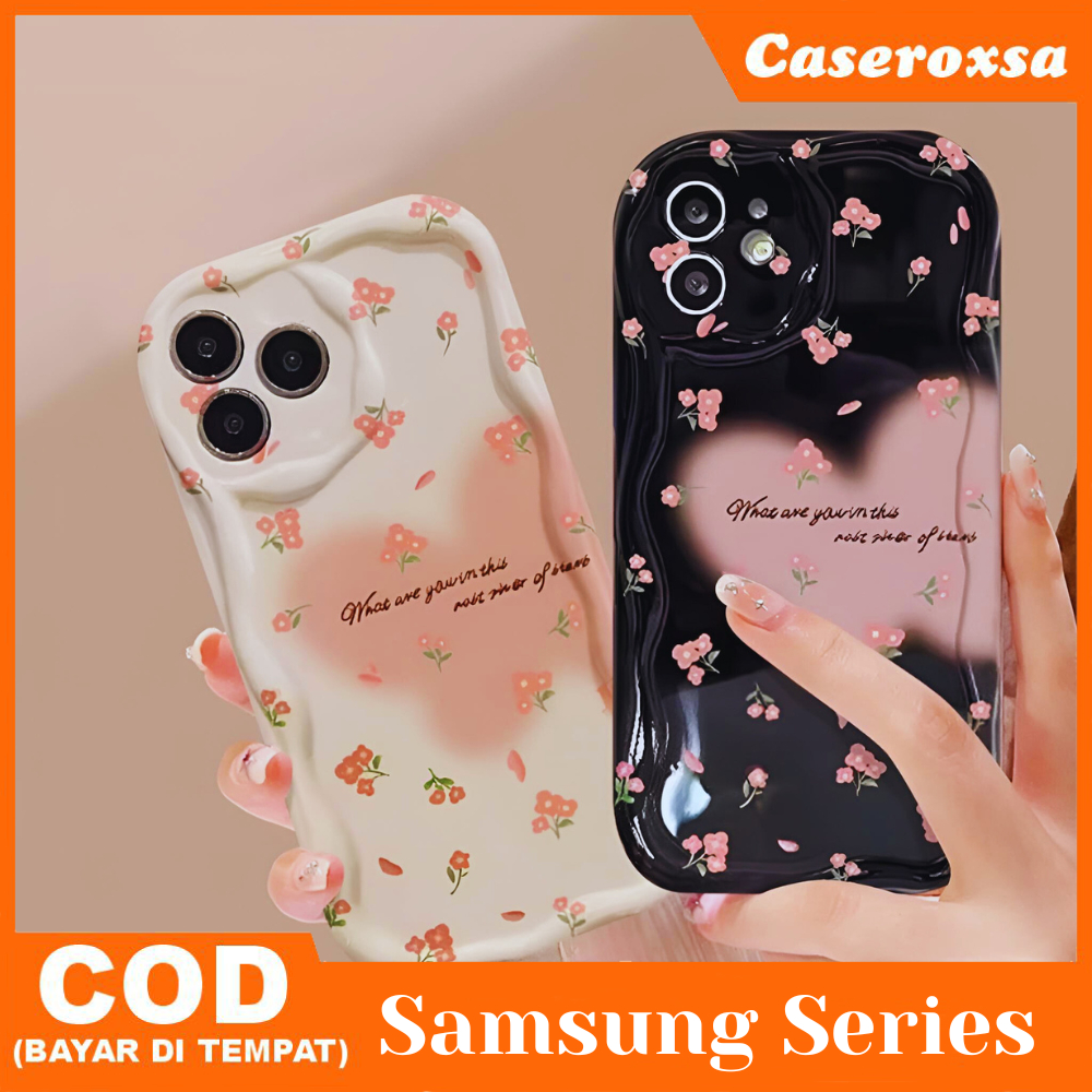 Case Samsung A02S A03S A05 A05S A11 M11 A12 M12 A13 4G A22 4G M32 4G A23 Casing Glow Motif Bunga Tul